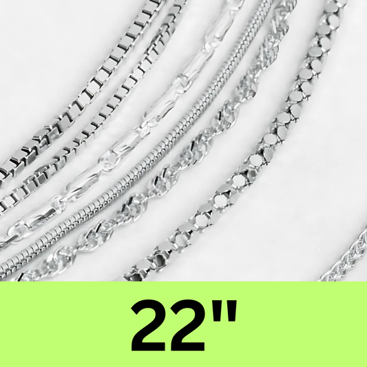 22" Silver 925 Chain (Nickle Free)